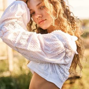 LoveShackFancy Salida Crop Top Sz0, NWT, SOLD OUT!